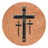 DAROUND 517 BK SH CP Black 3 Crosses Shimmer Copper Background